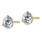 14ky 4ct. 8.00mm Round G H I True Light Moissanite Earrings