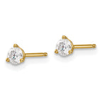 14ky 1/3ct. 3.5mm Round J-K Color Moissanite Earrings