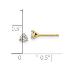 14ky 1/3ct. 3.5mm Round J-K Color Moissanite Earrings