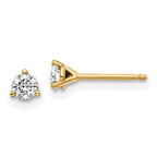 14ky 1/3ct. 3.5mm Round J-K Color Moissanite Earrings