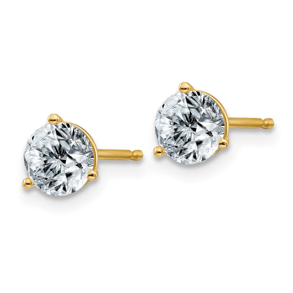 14ky 1ct. 5.0mm Round J-K Color Moissanite Earrings