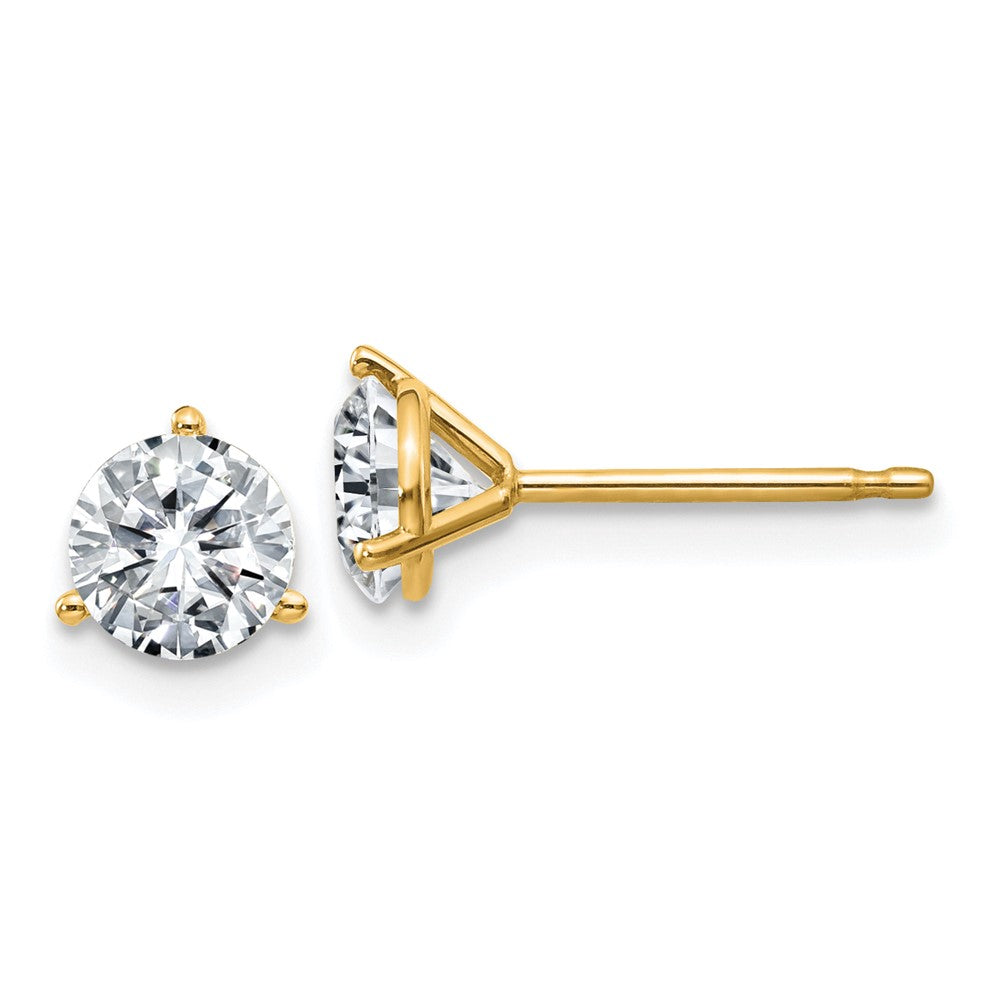 14ky 1ct. 5.0mm Round J-K Color Moissanite Earrings