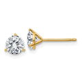 14ky 1ct. 5.0mm Round G H I True Light Moissanite Earrings