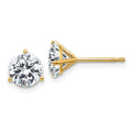 14ky 2ct. 6.5mm Round J-K Color Moissanite Earrings