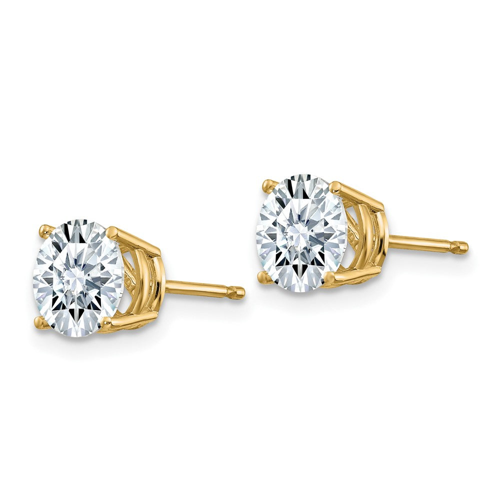 14ky 1.25ct. 5.5mm Round G H I True Light Moissanite Earrings