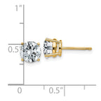 14ky 1.25ct. 5.5mm Round G H I True Light Moissanite Earrings