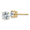14ky 1.25ct. 5.5mm Round G H I True Light Moissanite Earrings