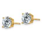 14ky 2.5ct. 7.0mm Round G H I True Light Moissanite Earrings