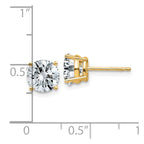 14ky 2.5ct. 7.0mm Round G H I True Light Moissanite Earrings