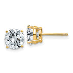 14ky 2.5ct. 7.0mm Round G H I True Light Moissanite Earrings