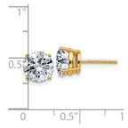14ky 3ct. 7.5mm Round G H I True Light Moissanite Earrings