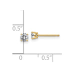 14ky 1/3ct. 3.5mm Round J-K Color Moissanite Earrings