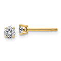 14ky 1/3ct. 3.5mm Round J-K Color Moissanite Earrings