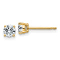 14ky 1/2ct. 4.0mm Round J-K Color Moissanite Earrings