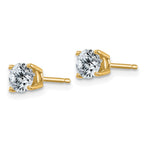 14ky 3/4ct. 4.5mm Round D E F Pure Light Moissanite Earrings