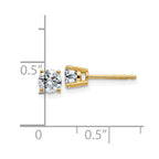 14ky 3/4ct. 4.5mm Round D E F Pure Light Moissanite Earrings