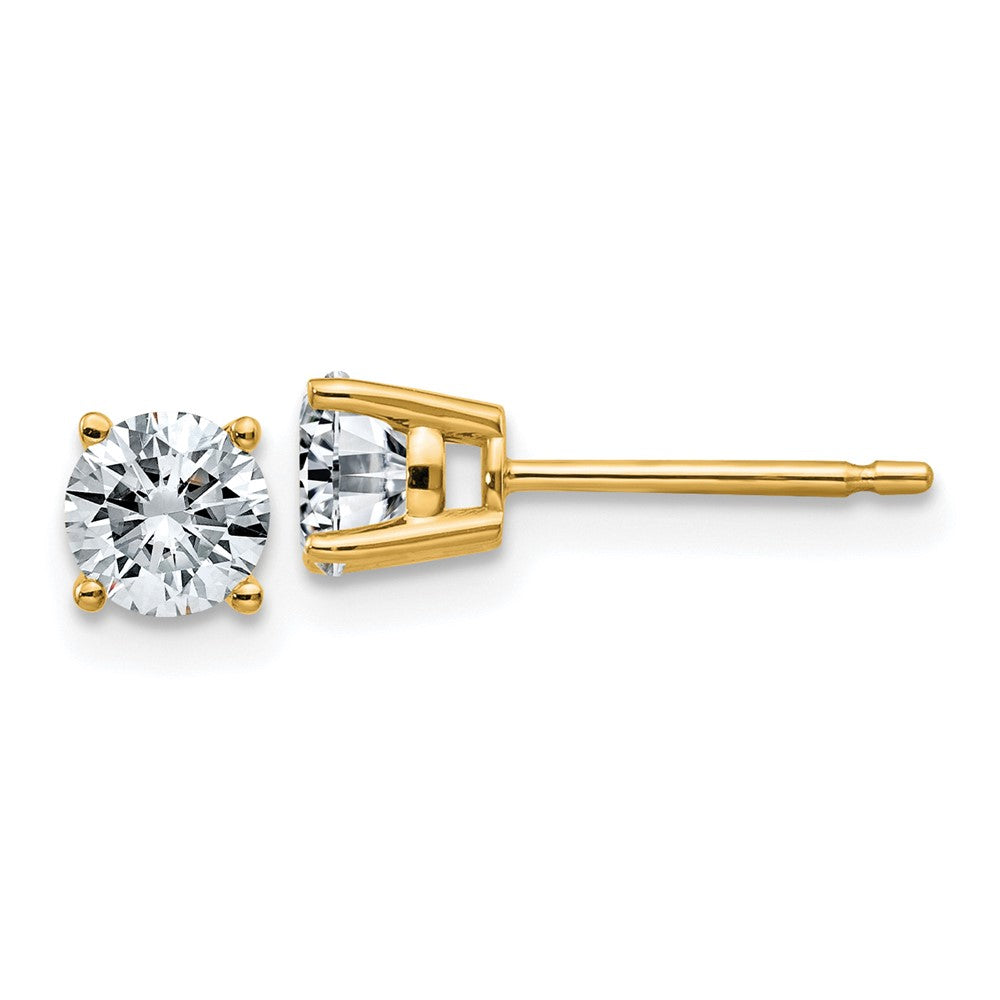 14ky 3/4ct. 4.5mm Round G H I True Light Moissanite Earrings