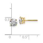14ky 1.25ct. 5.5mm Round G H I True Light Moissanite Screwback Earrings