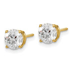 14ky 1.75ct. 6.0mm Round G H I True Light Moissanite Screwback Earrings