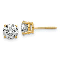 14ky 1.75ct. 6.0mm Round G H I True Light Moissanite Screwback Earrings