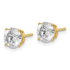 14ky 2ct. 6.5mm Round G H I True Light Moissanite Screwback Earrings