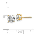 14ky 2ct. 6.5mm Round G H I True Light Moissanite Screwback Earrings