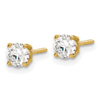 14ky 3/4ct. 4.5mm Round G H I True Light Moissanite Screwback Earrings