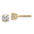 14ky 3/4ct. 4.5mm Round G H I True Light Moissanite Screwback Earrings