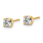14ky 3/4ct. 4.5mm Cushion G H I True Light Moissanite Earrings
