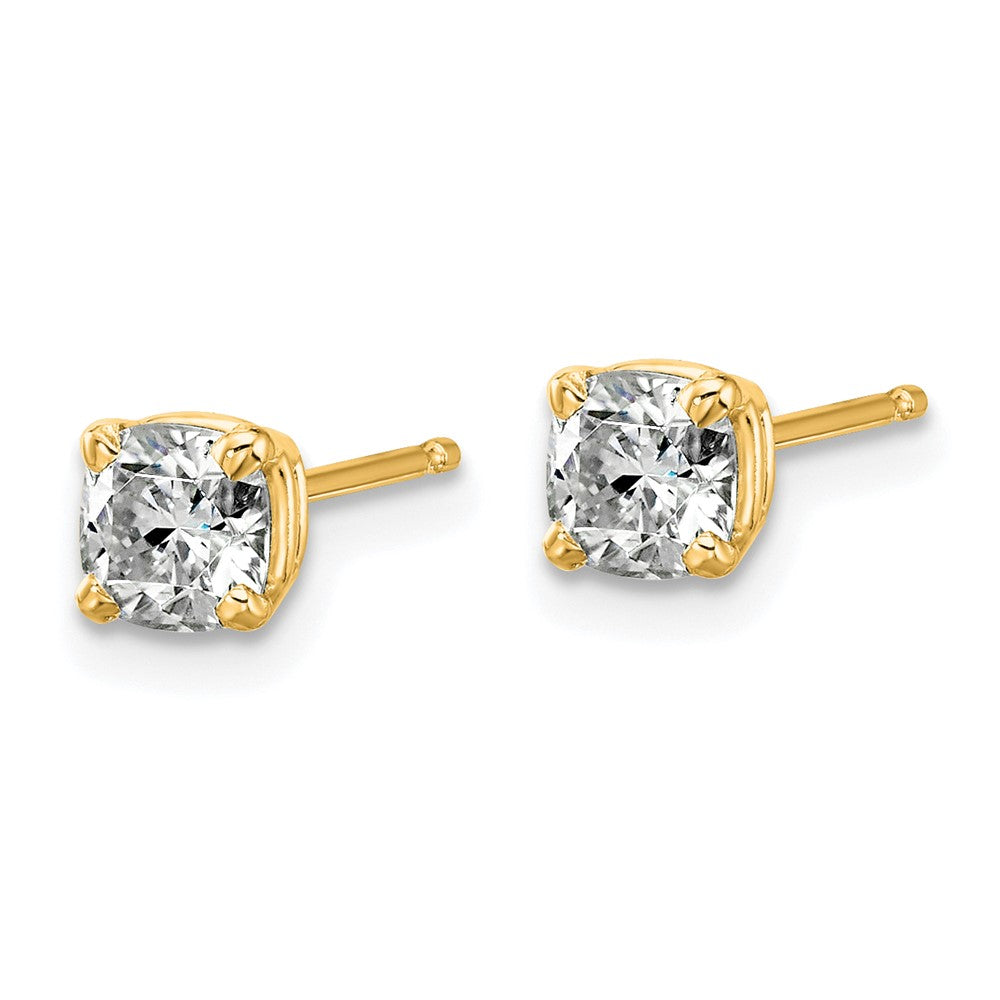 14ky 3/4ct. 4.5mm Cushion G H I True Light Moissanite Earrings