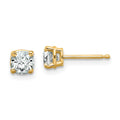 14ky 3/4ct. 4.5mm Cushion G H I True Light Moissanite Earrings