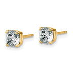 14ky 1ct. 5.0mm Cushion D E F Pure Light Moissanite Earrings