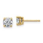 14ky 1ct. 5.0mm Cushion G H I True Light Moissanite Earrings