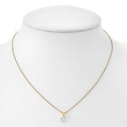 14ky 1/4ct. 4.0mm Round G H I True Light Moissanite Solitaire Necklace