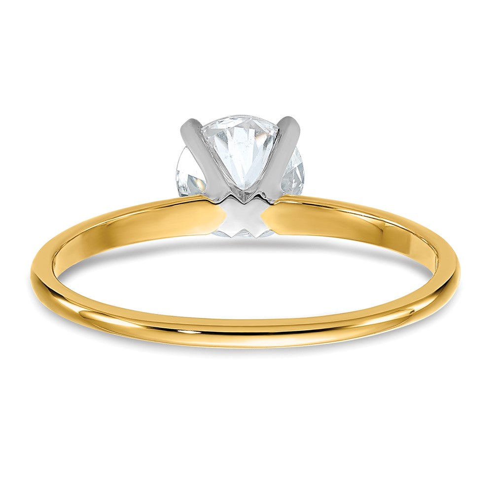 14k 3/4ct. G H I True Light Round Moissanite Solitaire Ring