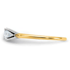 14k 1/2ct. G H I True Light Round Moissanite Solitaire Ring