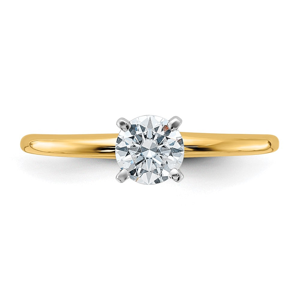 14k 1/2ct. G H I True Light Round Moissanite Solitaire Ring