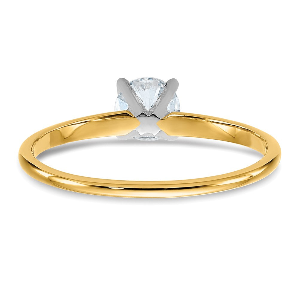 14k 1/2ct. G H I True Light Round Moissanite Solitaire Ring