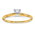 14k 1/2ct. D E F Pure Light Round Moissanite Solitaire Ring