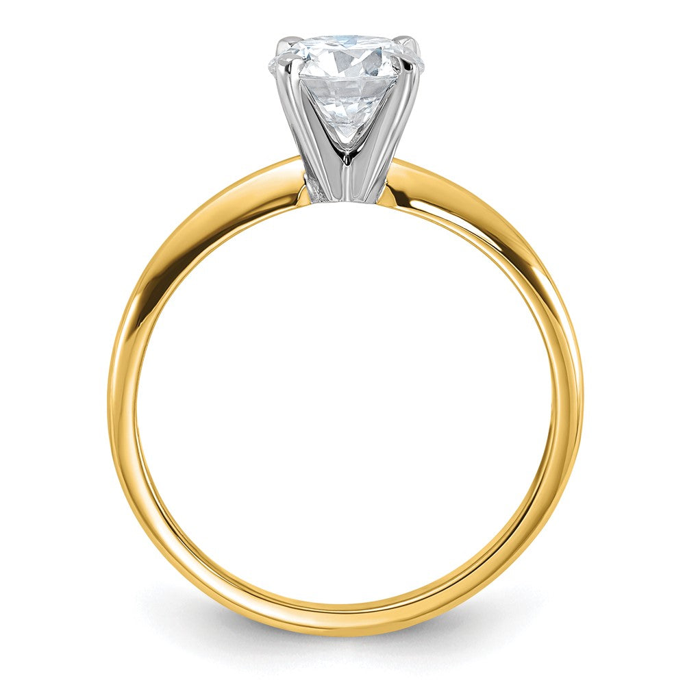 14k 1ct. G H I True Light Round Moissanite Solitaire Ring
