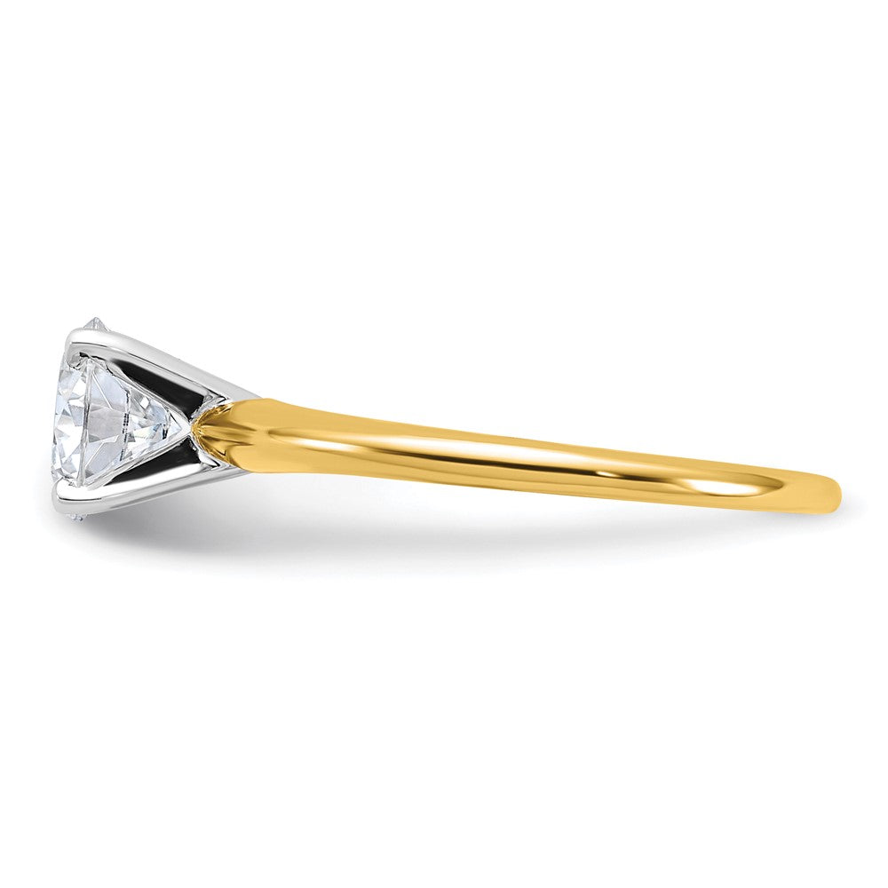 14k 1ct. G H I True Light Round Moissanite Solitaire Ring