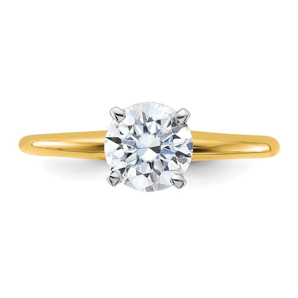 14k 1ct. G H I True Light Round Moissanite Solitaire Ring