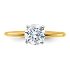 14k 1ct. G H I True Light Round Moissanite Solitaire Ring