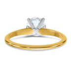 14k 1ct. G H I True Light Round Moissanite Solitaire Ring