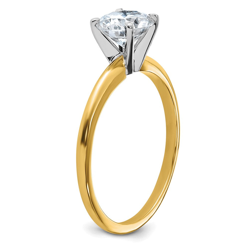 14k 1ct. G H I True Light Round Moissanite Solitaire Ring