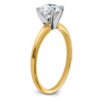 14k 1ct. G H I True Light Round Moissanite Solitaire Ring