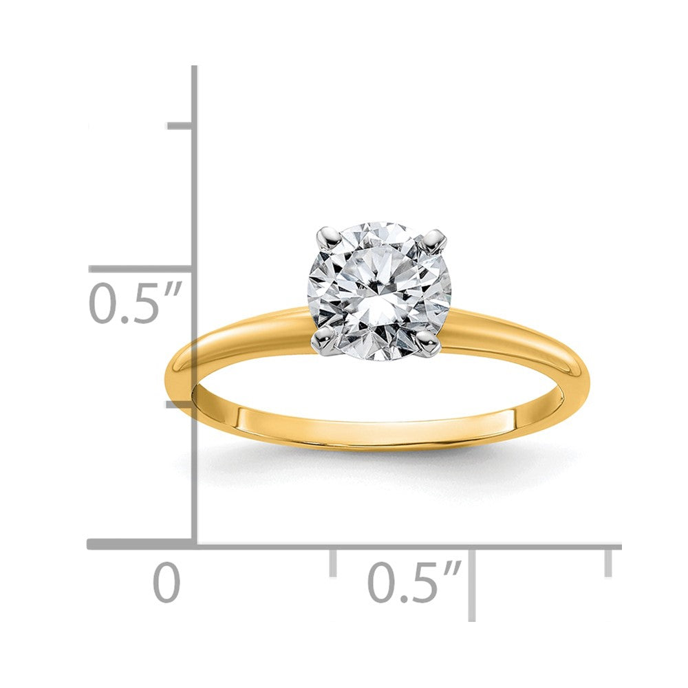 14k 1ct. G H I True Light Round Moissanite Solitaire Ring