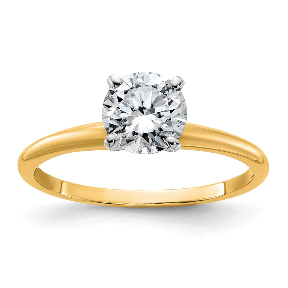 14k 1ct. G H I True Light Round Moissanite Solitaire Ring