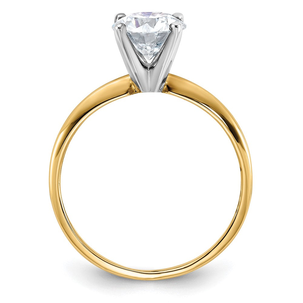 14k 1 3/4ct. G H I True Light Round Moissanite Solitaire Ring
