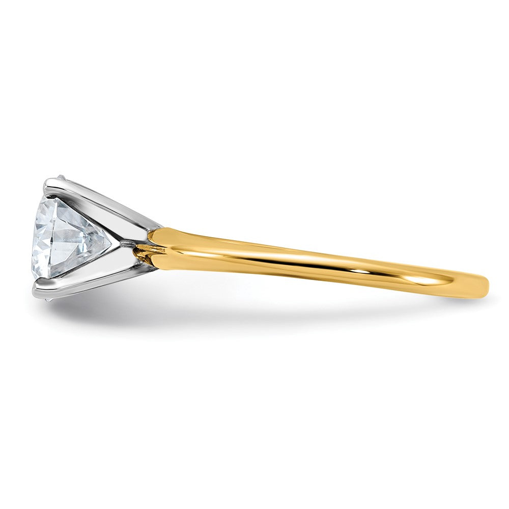 14k 1 3/4ct. G H I True Light Round Moissanite Solitaire Ring